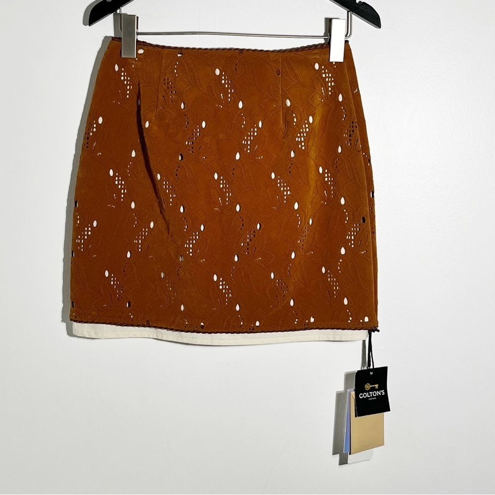 NWT Andersson Bell Kaila Faux Suede Laser Cut Skirt Size S - Picture 5 of 10